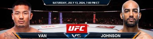 Van vs. Johnson 7/13/24 UFC on ESPN 59 Betting Picks