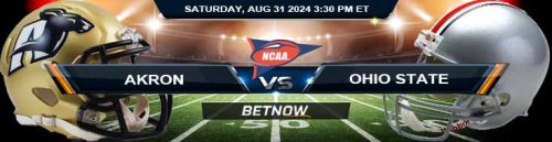 Akron Zips vs. Ohio State Buckeyes 8/31/24 NCAAF Week 1 Betting Prediction