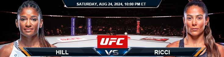 Hill vs. Ricci 8/24/24 UFC on ESPN 62 Betting Prediction