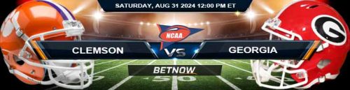 Clemson Tigers vs. Georgia Bulldogs 8/31/24 NCAAF Week 1 Betting Prediction