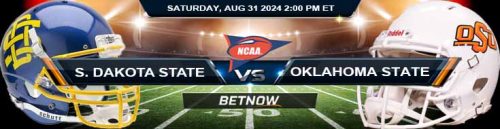 South Dakota State Jackrabbits vs. Oklahoma State Cowboys 8/31/24 NCAAF Week 1 Betting Prediction