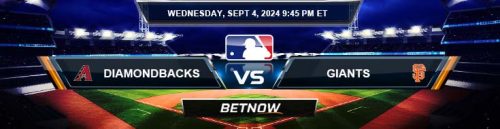 Arizona Diamondbacks vs. San Francisco Giants 9/4/24 MLB Betting Prediction