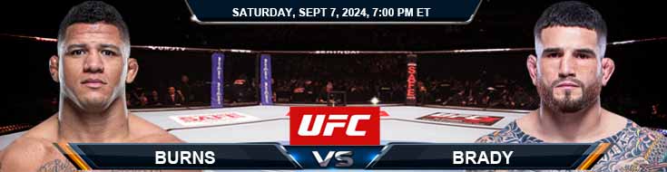 Gilbert Burns vs. Sean Brady 9/7/24 UFC Fight Night 242 Betting Prediction