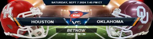 Houston Cougars vs. Oklahoma Sooners 9/7/24 NCAAF Week 2 Betting Prediction