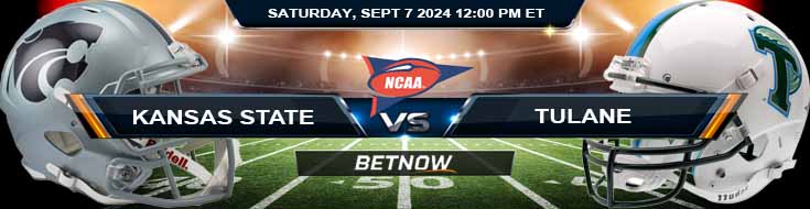 Kansas State Wildcats vs. Tulane Green Wave 9/7/24 NCAAF Week 2 Betting Prediction