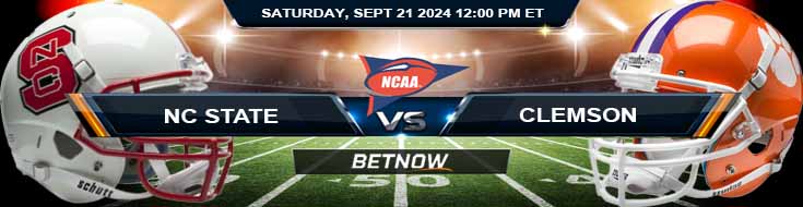 NC State Wolfpack vs. Clemson Tigers 9/21/24 NCAAF Week 4 Betting Prediction