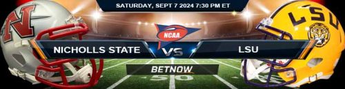 Nicholls Colonels vs. LSU Tigers 9/7/24 NCAAF Week 2 Betting Prediction