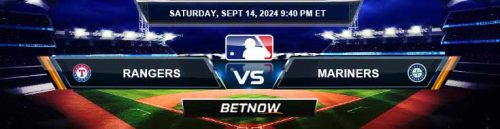 Texas Rangers vs. Seattle Mariners 9/14/24 MLB Betting Prediction
