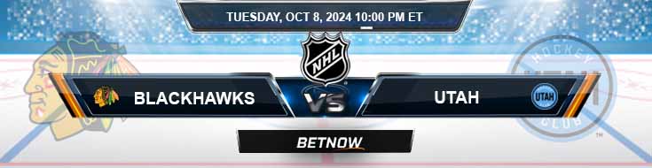 Chicago Blackhawks vs. Utah Hockey Club 10/8/24 NHL Betting Picks and Prediction