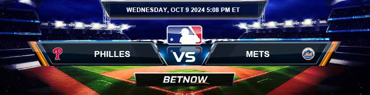Philadelphia Phillies vs. New York Mets 10/9/24 MLB Best Odds and Preview