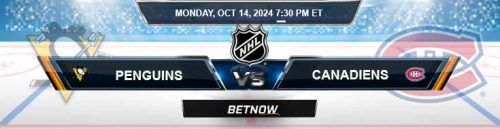 Pittsburgh Penguins vs. Montreal Canadiens 10/14/24 NHL Forecast and Predictions