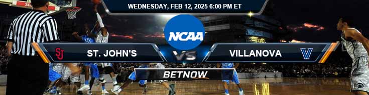 St. John's Red Storm vs. Villanova Wildcats 02-12-25 NCAA Men's Basketball Odds and Predictions