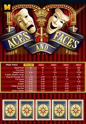 Play Aces & Faces Video Poker Casino Game
