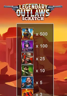 Play Scratch Outlaws Casino Game
