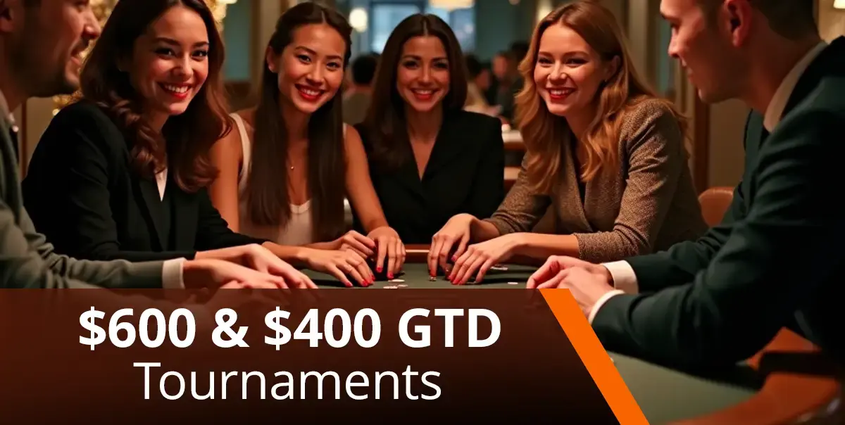 $600 & $400 GTD Tournaments